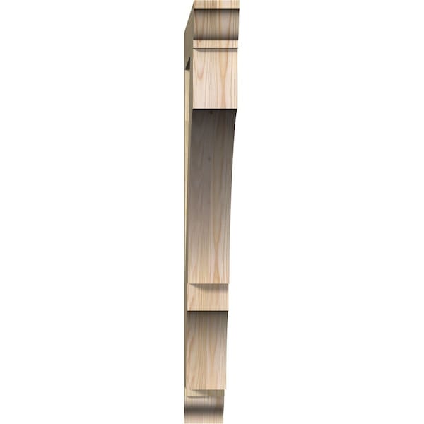 Balboa Traditional Rough Sawn Bracket, Douglas Fir, 4W X 40D X 40H